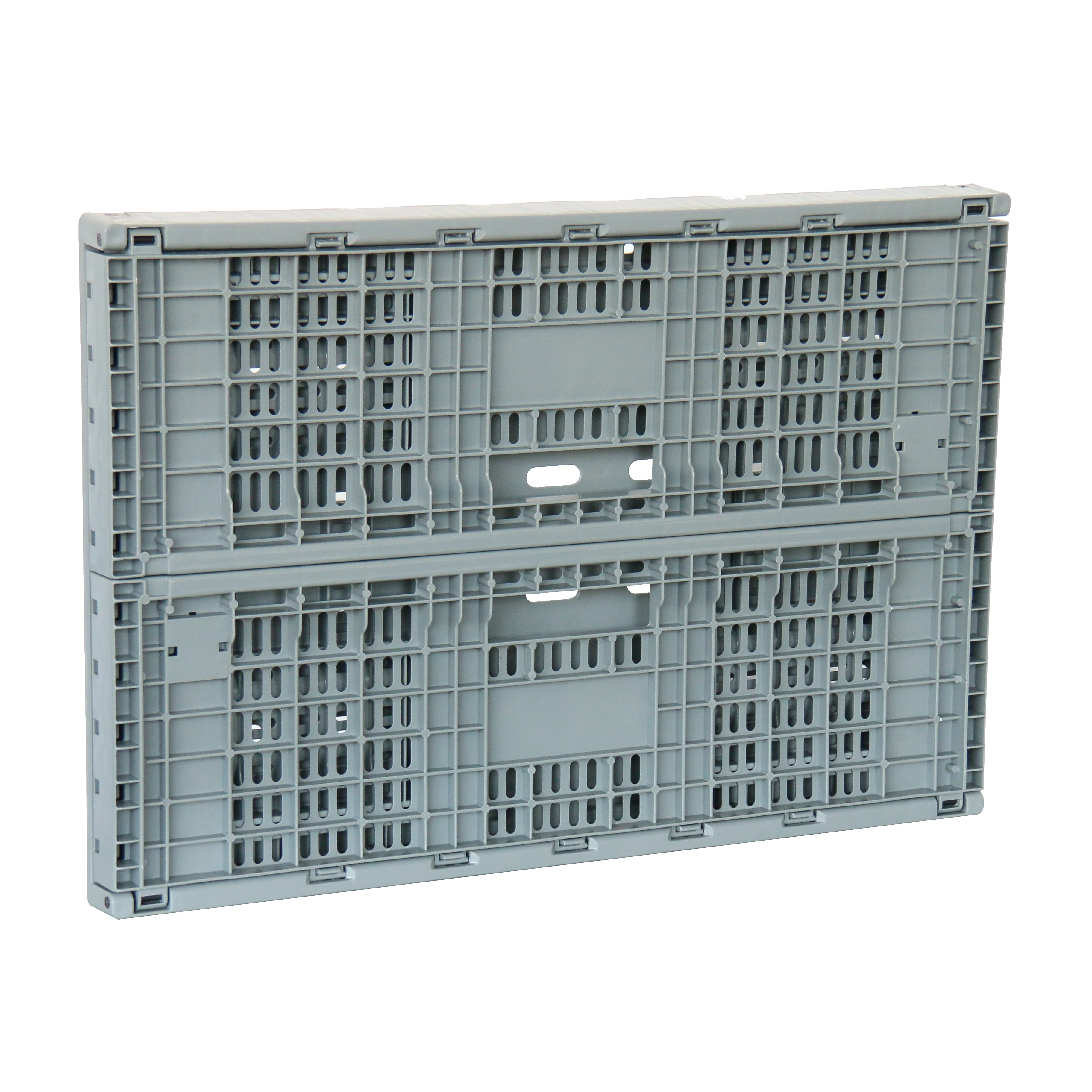 Farm harvesting plastic folding vented storage box for vegetables and cold chain