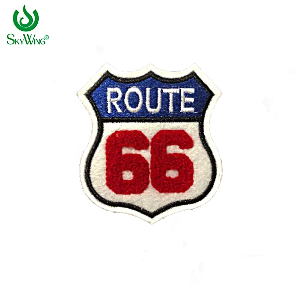Wholesale customization Figure shape stitched border  embroidered patch for clothes