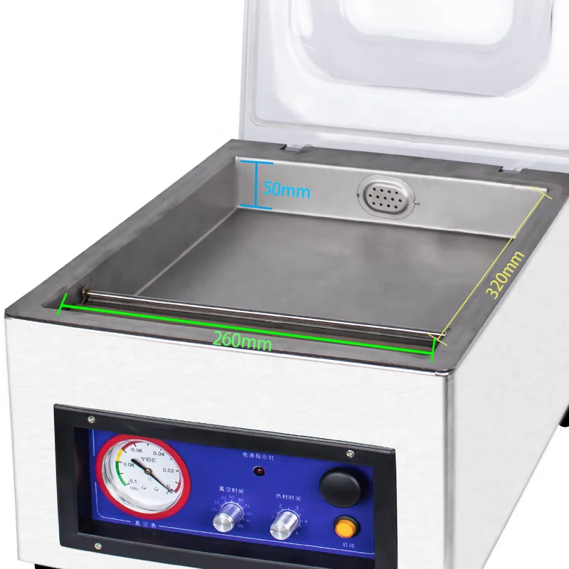 
DUOQI DZ-258 single chamber vacuum sealer packing machine for apparel food beverage commodity chemical 