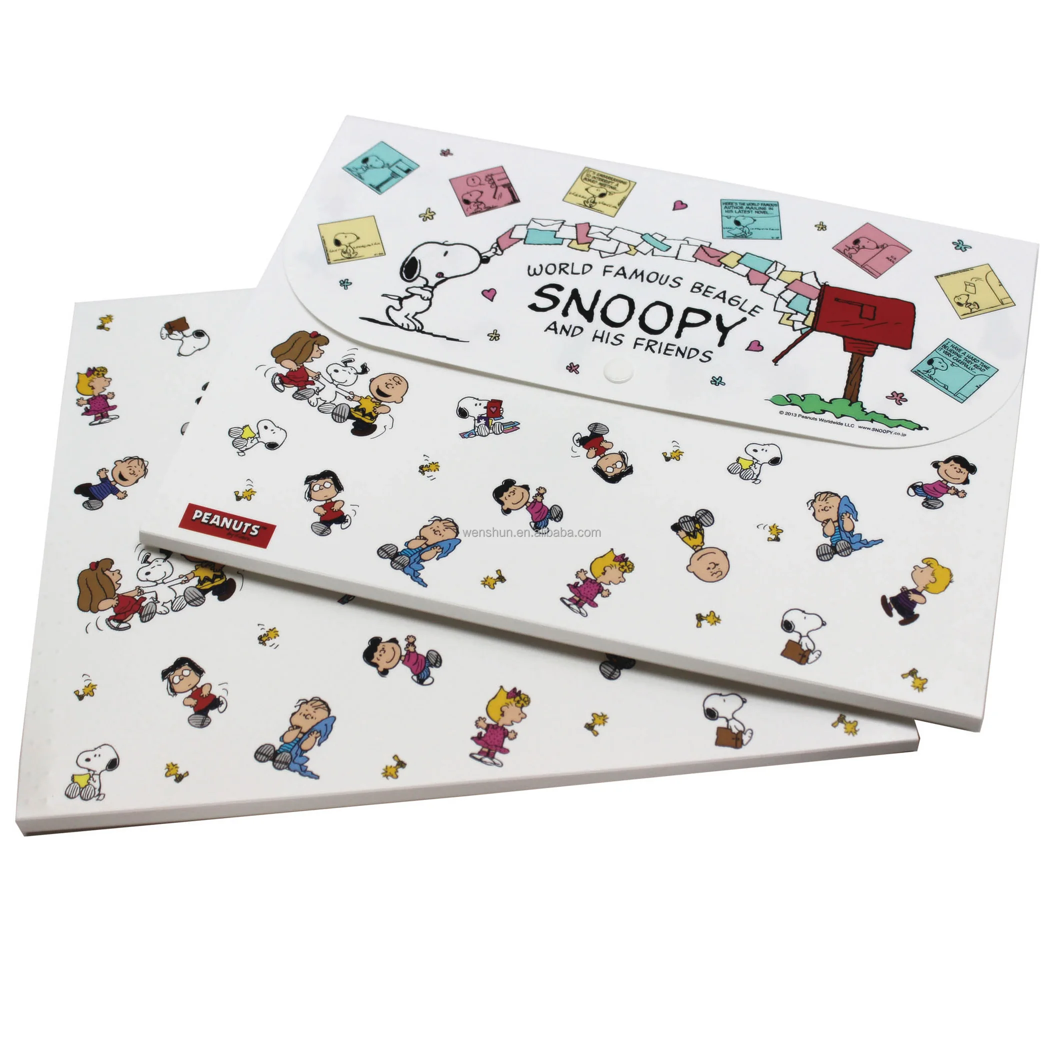 A4 Letter Size 6 Pockets Expanding Management File Folder with Button