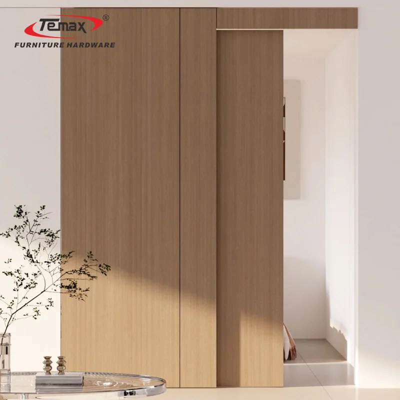 Temax BS02 Cabinet Concealed Wardrobe Sliding Door Hardware Sliding Door System for Interior Push Door