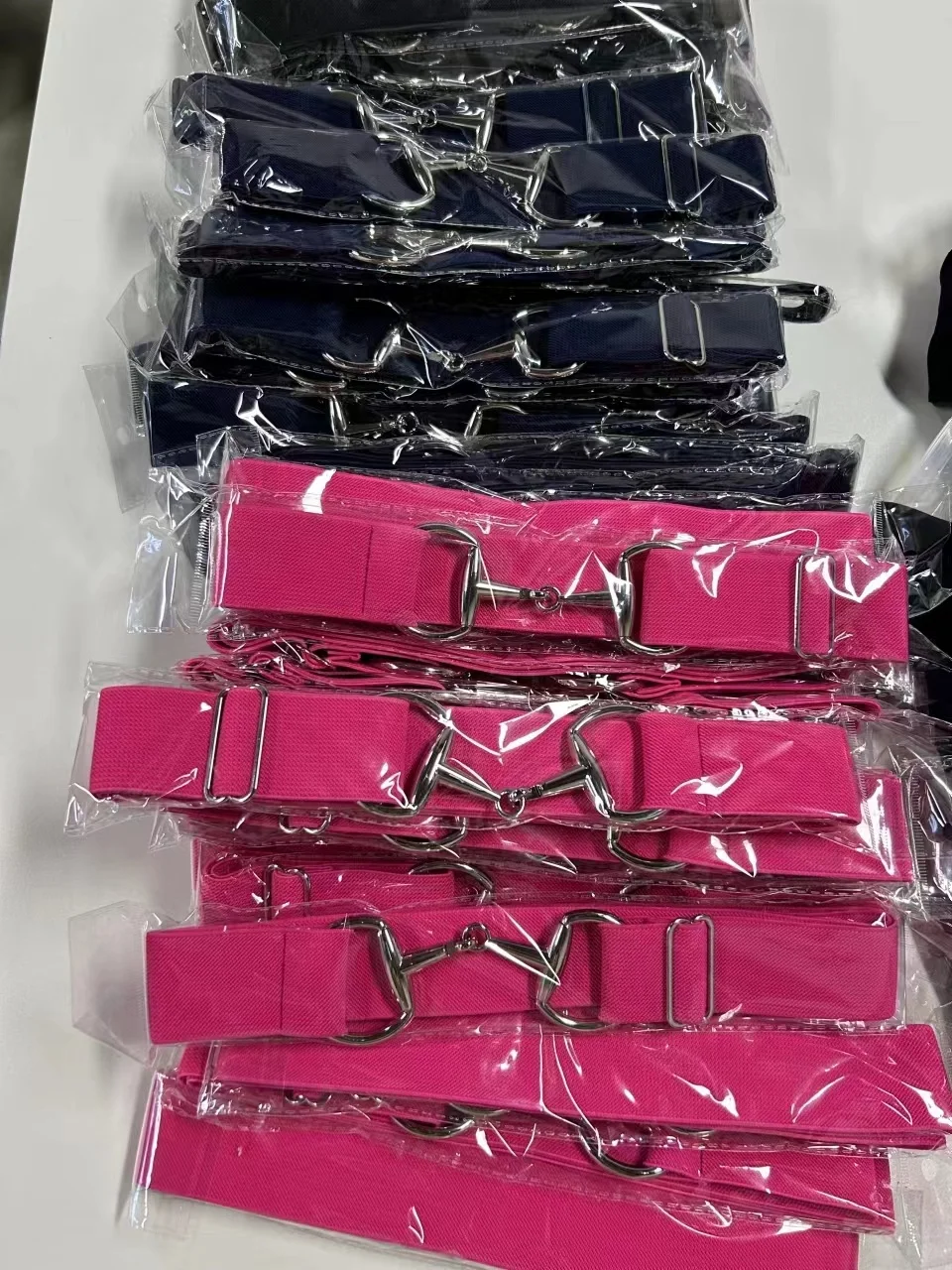 Wholesale Multi Color No MOQ Snaffle Bit Power Elastic Women Horse Riding Belts With Horse Bits Equestrian Belt Buckle