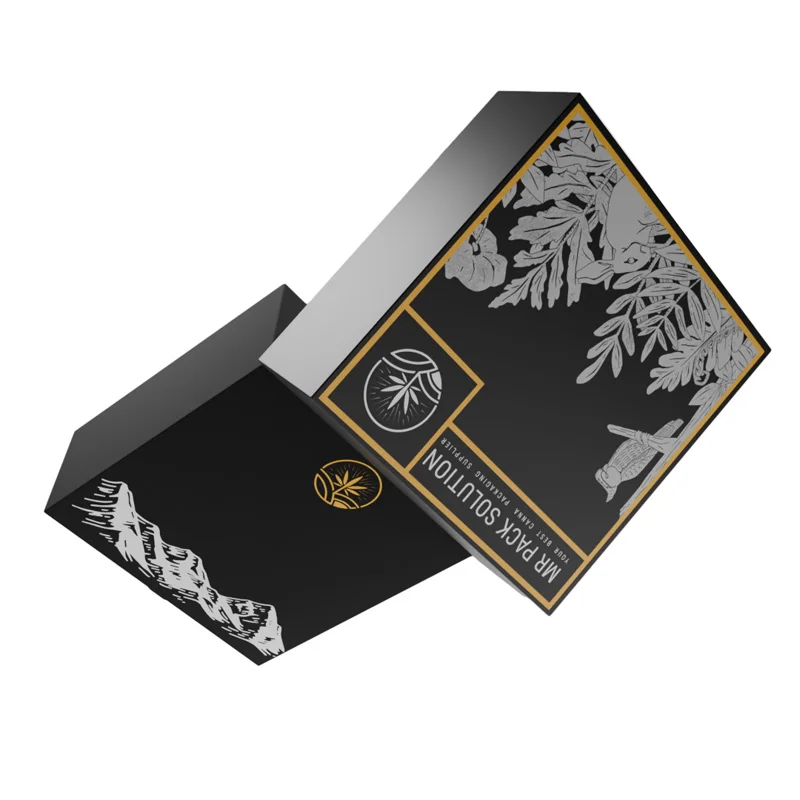 Wholesale Paper Packaging Box Pre Stash Box Roll Smell Proof Child Resistant Cone Packaging Paper Box with Divider