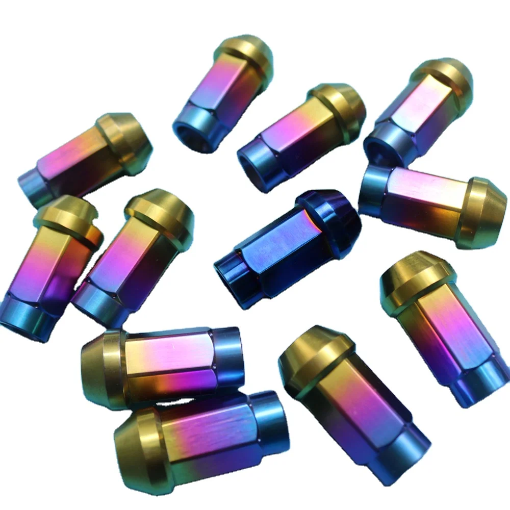 SML Gr2 Gr5 Titanium Screw Lock Flange Wheel Bolt Nut M6 M8 M18 Titanium Bolts Nut Titanium Lug Nut for Car