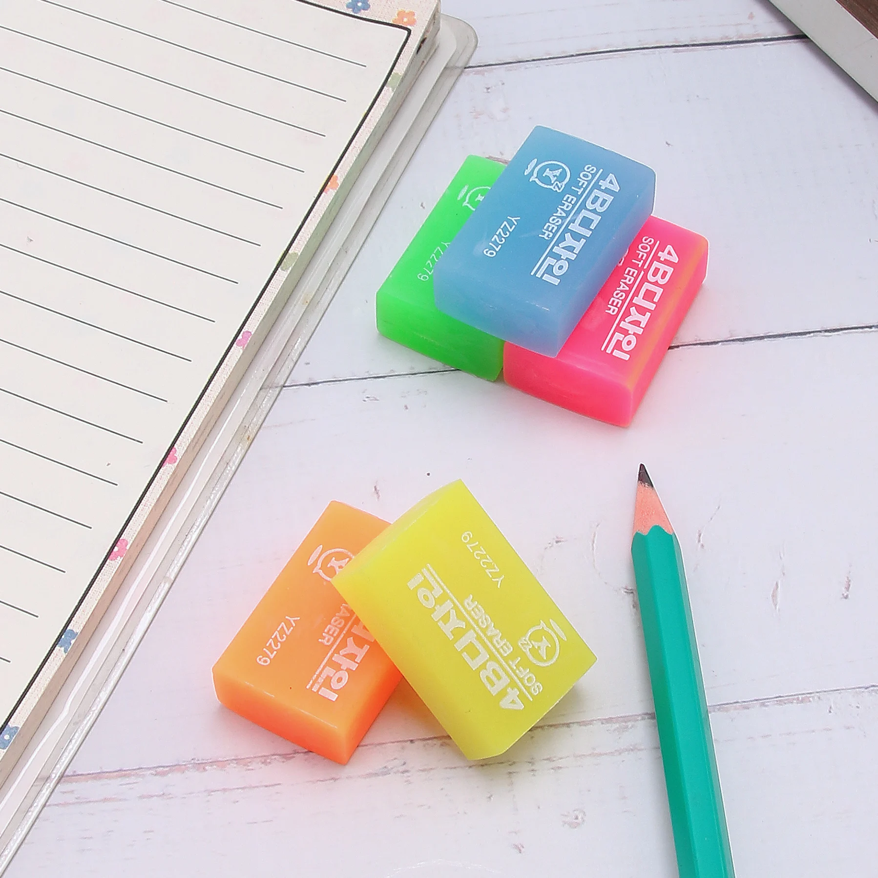 Promotional Rectangular White Soft Eraser Manufacturer Rubber Pencil Eraser for Kids