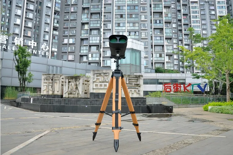 Outpost binoculars W25-40*100 binoculars factory direct sale wooden stand with leather tripod mirror Telescope