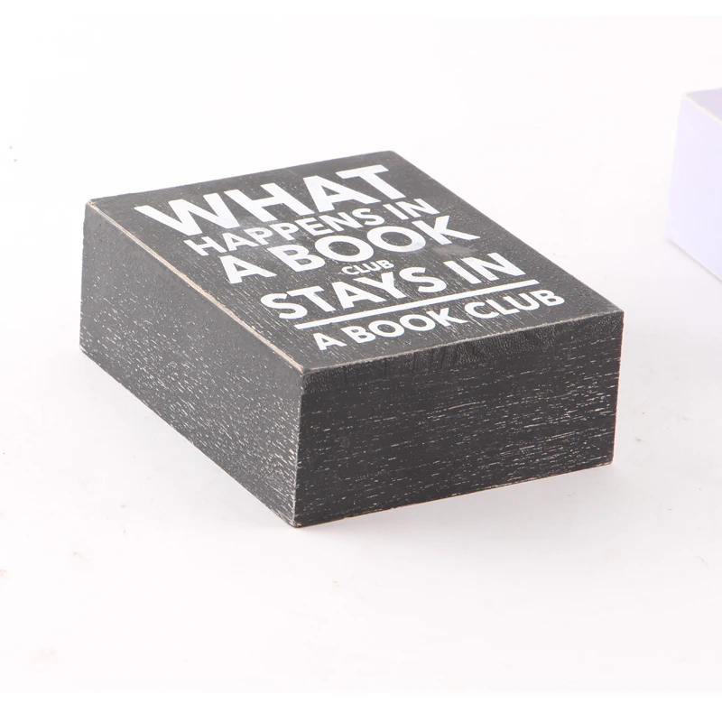 
Custom wholesale Wooden Box Sign home decoration 