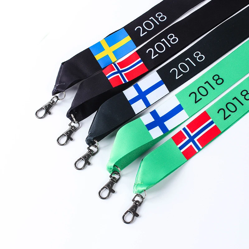 High Quality Lanyards With Logo Custom Cell Phone Woven Sublimation Printed Personalized For Keys