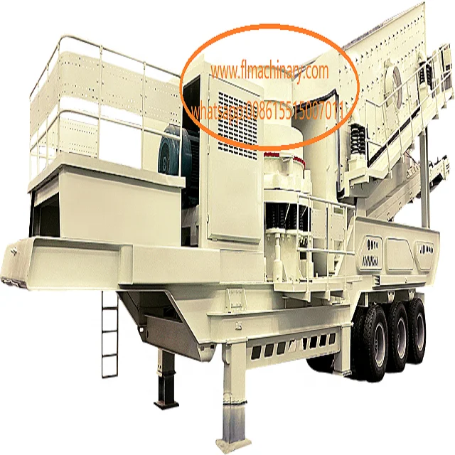 Шинные мобильные дробильные установки symons конусная дробилка CS160 и вибрационный экран