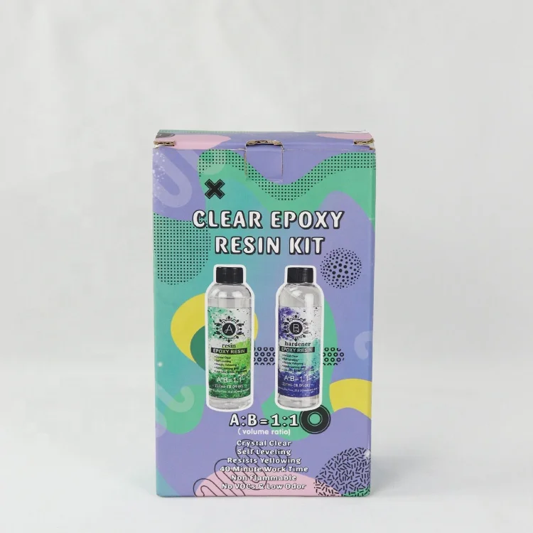 Hot Sale Epoxy Resin Glitter Phenolic Paint Art Pigment Powder Clear Floor Casting Price 1:1 AB Epoxy Glue Kit