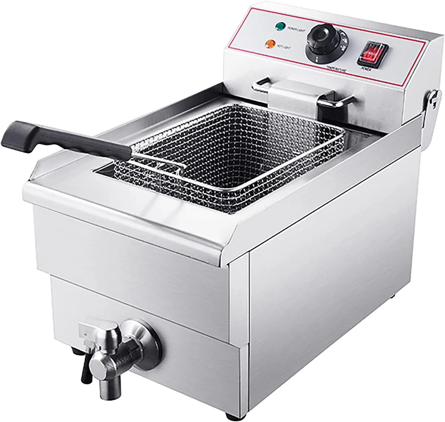 Electric Deep Fryer Industrial Deep Fryer with Removable Baskets and Temperature Limiter Food Grade Stainless Steel commercial