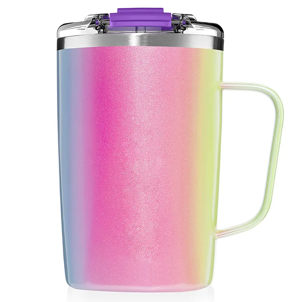 China Camping Sunset Powder Coating Coffee Mug Dishwasher Safe Personalised Cup Tumbler With Handle
