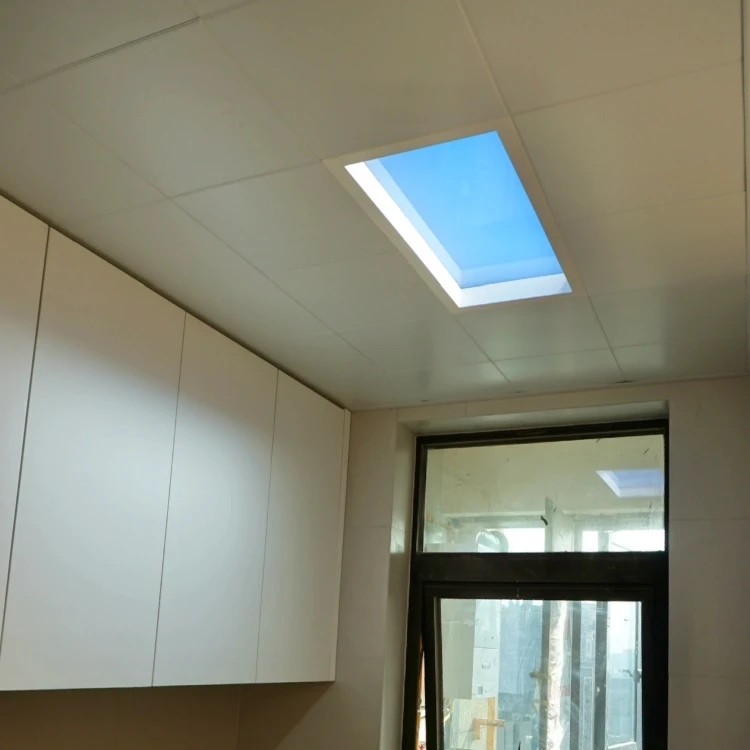 PeseTech Led Modern Smart Dimmable Panel Ceiling Lamp Blue Sky Sun Lights Virtual Natural Artificial Skylight For Indoor Kitchen