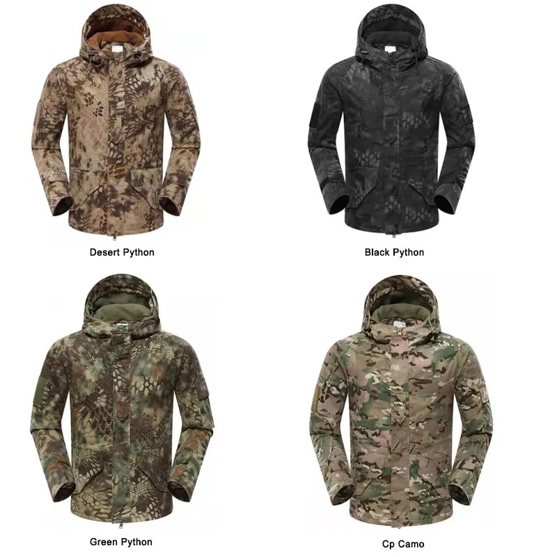 4 цвета тактическая камуфляжная куртка теплая верхняя одежда толстая стеганая с капюшоном тактические стильные парки