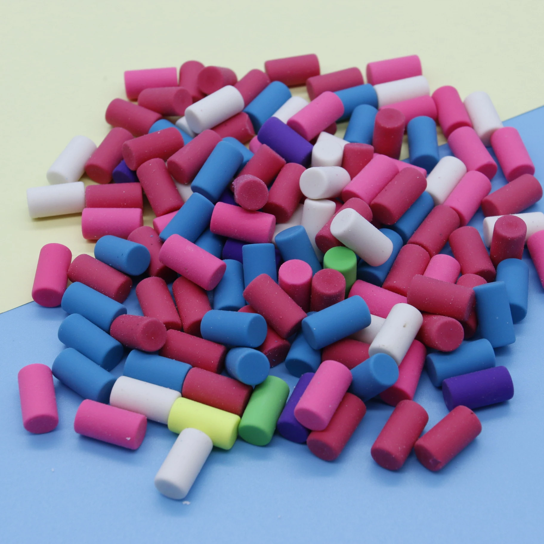 Wholesale Multiple Colors Pencil Rubber Set Pencil Tip Erasers Set For Kids