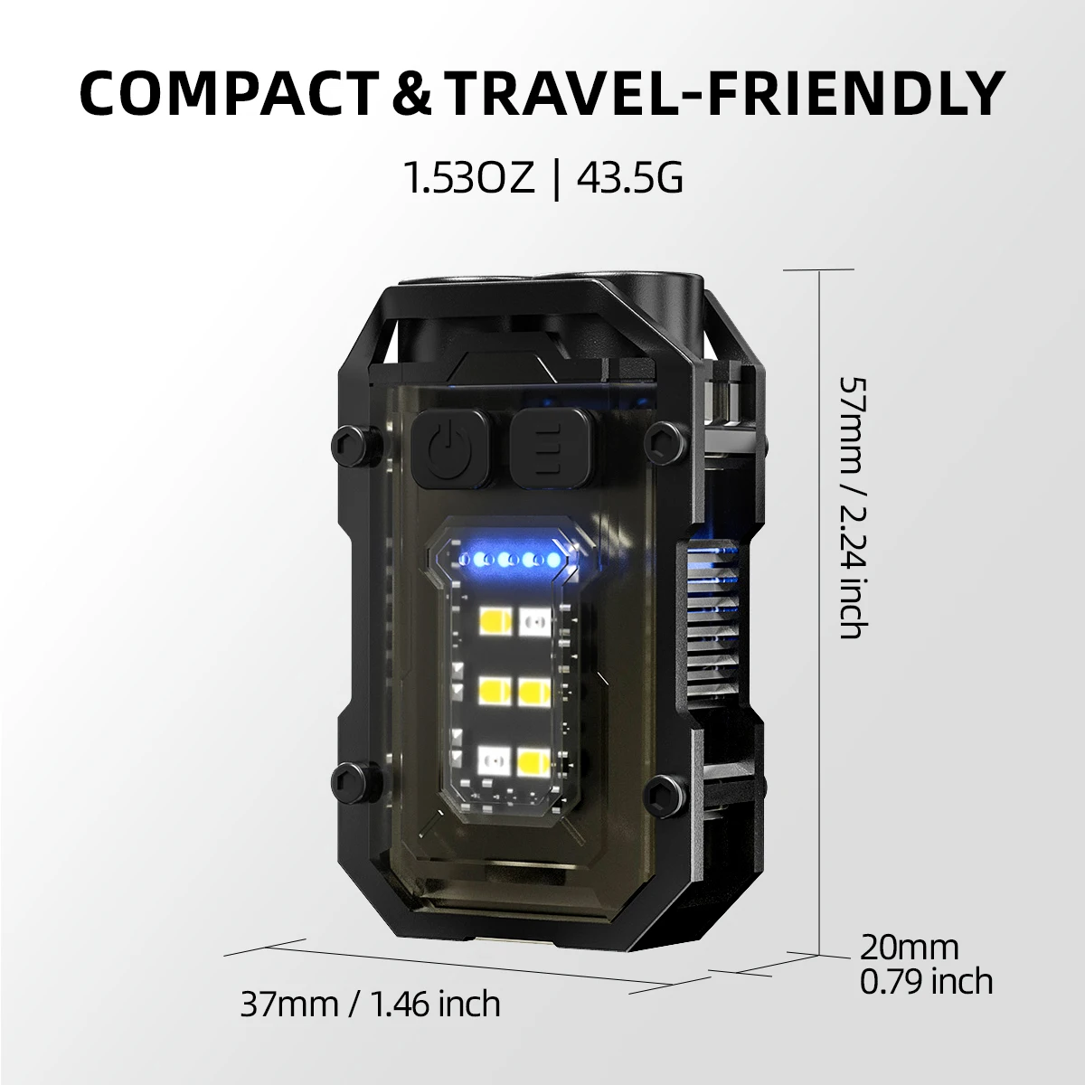 WARSUN G9 Outdoor 550Lm IPX5 Multi-purpose Portable small Sidelight gift multicolor Keychain Mini Rechargeable Flashlight