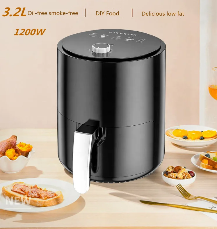 Mini Vacuum Fryer 2.8/3.2L 1200W Kitchen Appliance Manual Control Less Fat More Healthy Easy Clean Electric Hot Air fryer Oven