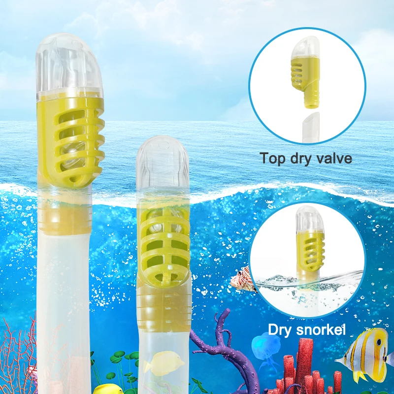 Swimming Snorkels Portable Silicone Snorkel Tube Breathing Tube Full Silicone Scuba Free Diving Wet Snorkel Tube For Adult
