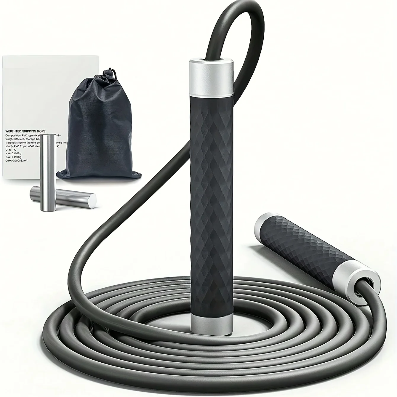 Wholesale High Quality 1lb Weighted Heavy Jump Rope With Ball Bearing And Anti-Slip Silicone Grip Great For Training Workout