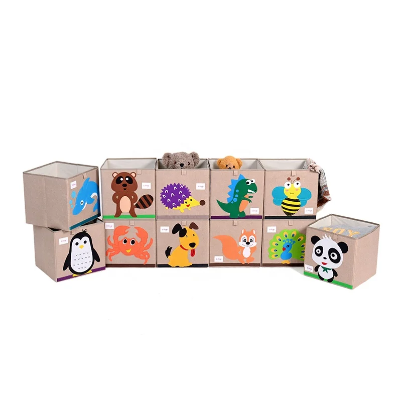 Cute Embroidered Animal Patterns Clothing Storage And Organization Safety Material Storage Box Organizer