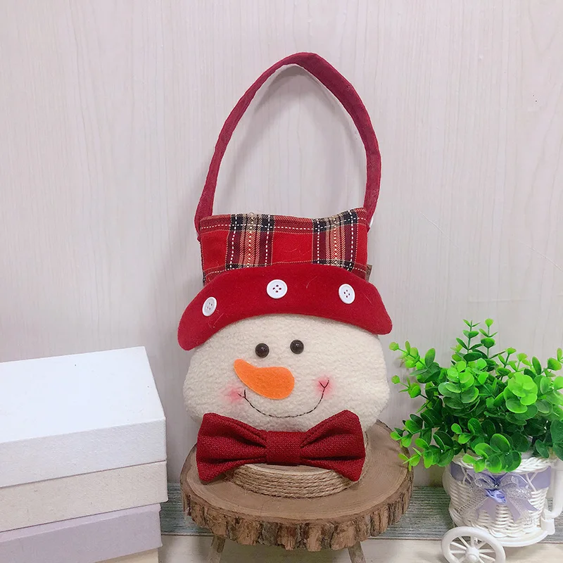 Производитель мультяшных героев, сумка из нетканого войлока с Санта-Клаусом, снеговиком, оленем, Рождественская сумка, рождественские украшения, Рождественская сумка