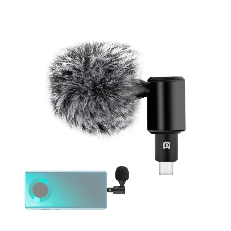 Dropshipping PULUZ USB-C / Type-C Jack Mobile Phone Omnidirectional Condenser Adjustable Microphone