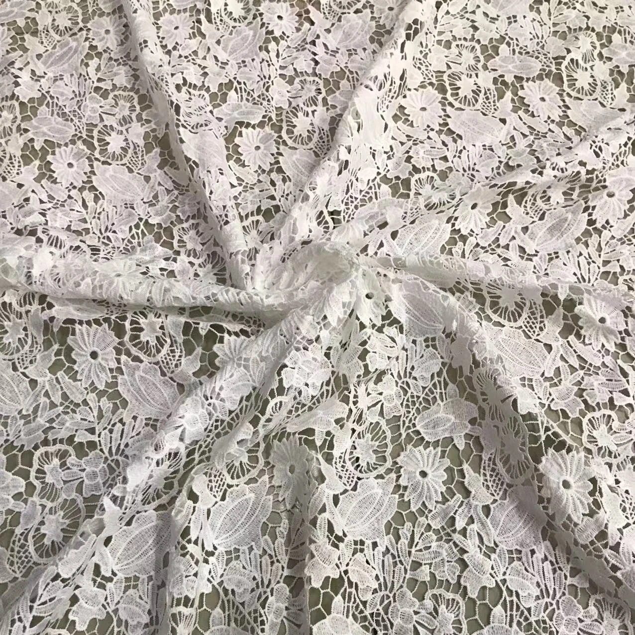 100% Polyester embroidered cloth clothing fabric color embroidered cloth hollow embroidered fabric popular embroidery fabric