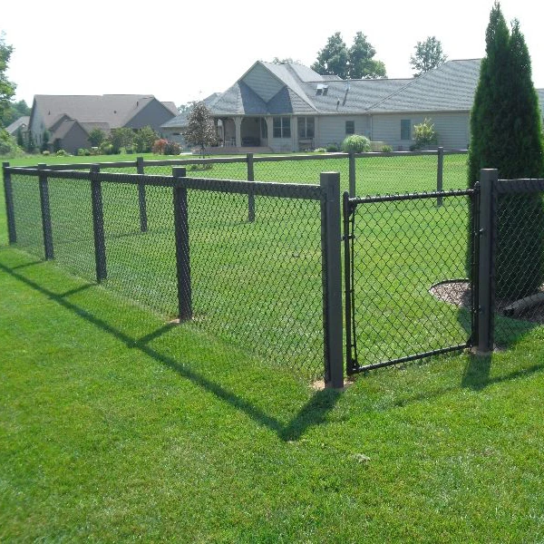 garden farm galvanized 100 ft roll black chain link fence