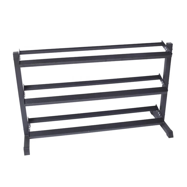 Fitness Accessories Gym Equipment Three Layers Hex Triangle Dumbbell Stand Rack