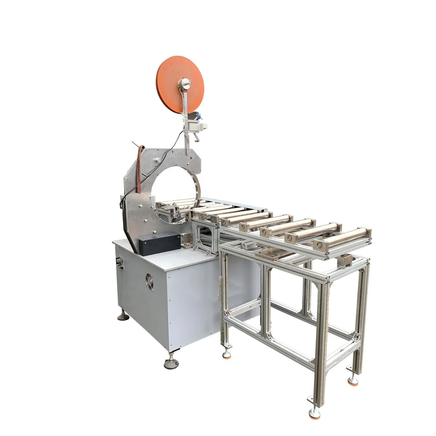 Programable automatic large rectangular transformer core coil insulation textile ribbon winding machine