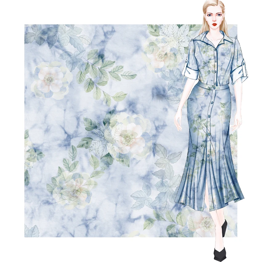 custom woven jacquard fabric chiffon jacquard fabric jacquard dress fabric