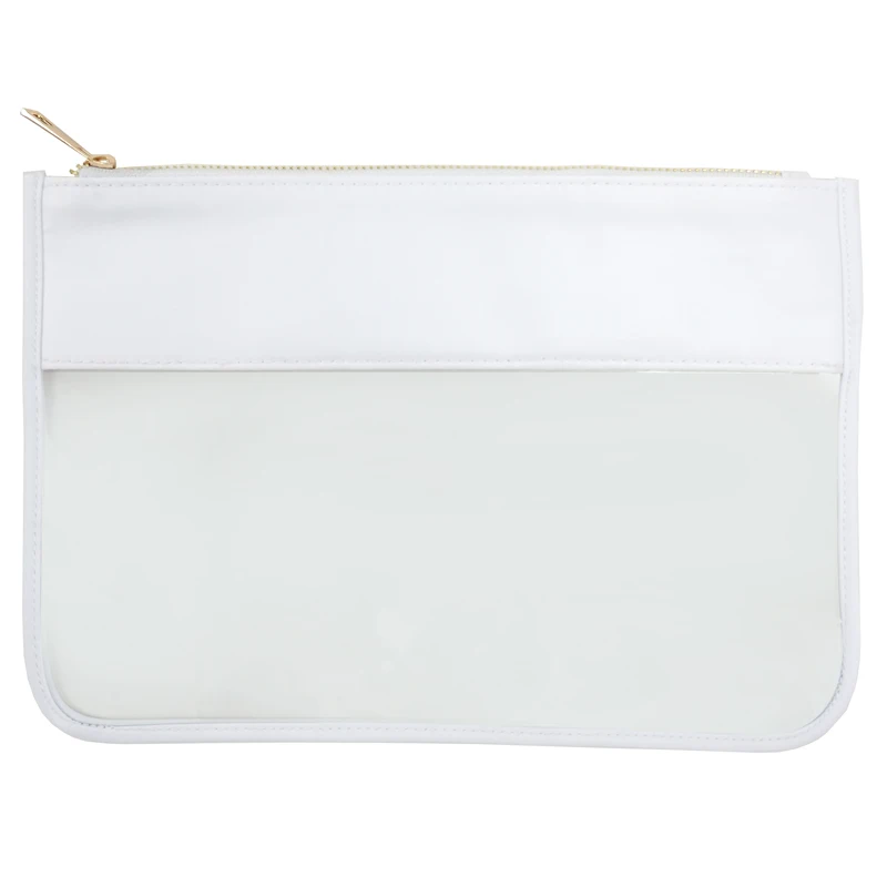 Multi-Purpose Waterproof Clear Toiletry Cosmetics Makeup Pouch with metal zipper