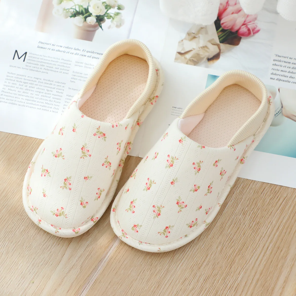 hoes heel wrap platform type non-slip indoor home spring and autumn lightweight breathable maternal slippers
