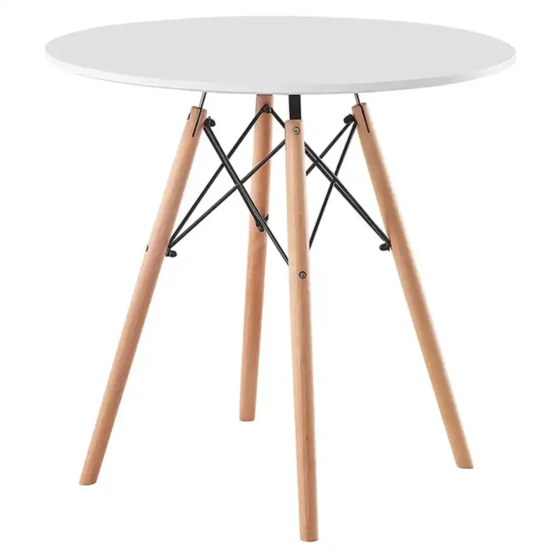 Cheap Modern Style Coffee Table Wooden Metal Dining Table Sets