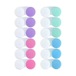Popular contact lens case custom multi color contact lens duplex case box plastic mini contact lenses cases storage boxes