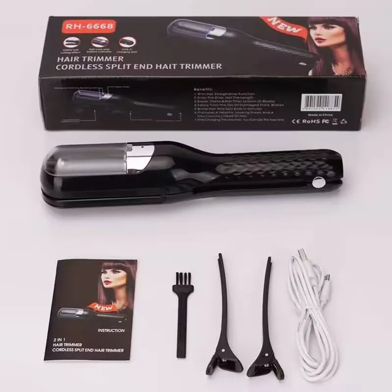 High quality Cordless Dry Damaged Hair Cutting Remover Electric Split End Trimmer for Women