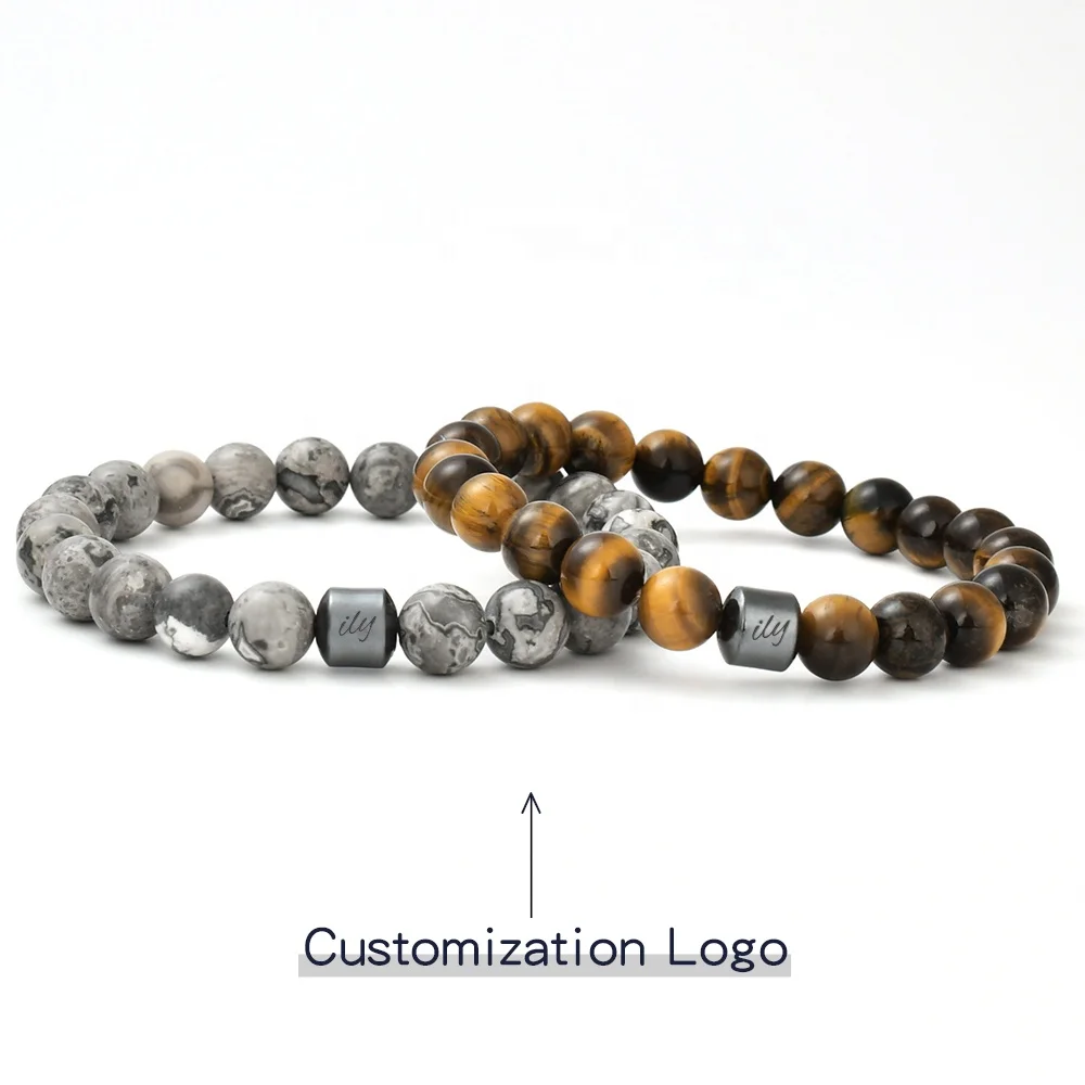 F546  Hot  sweethearts Jewelry  Natural Gemstone Bangles Healing turquoise stone Bead Bracelets  of Men