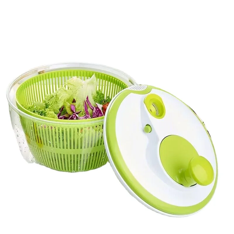 Household multifunctional vegetable dryer with brake dehydrator salad washer kitchen manual lazy person