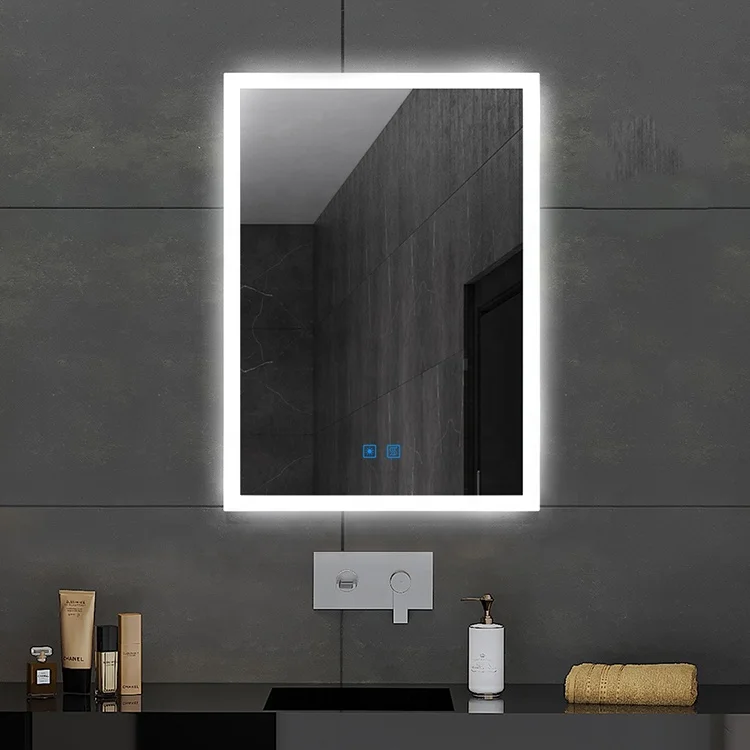 Illuminated LED backlit Light Bathroom Mirror with Touch Sensor switch control and Demister