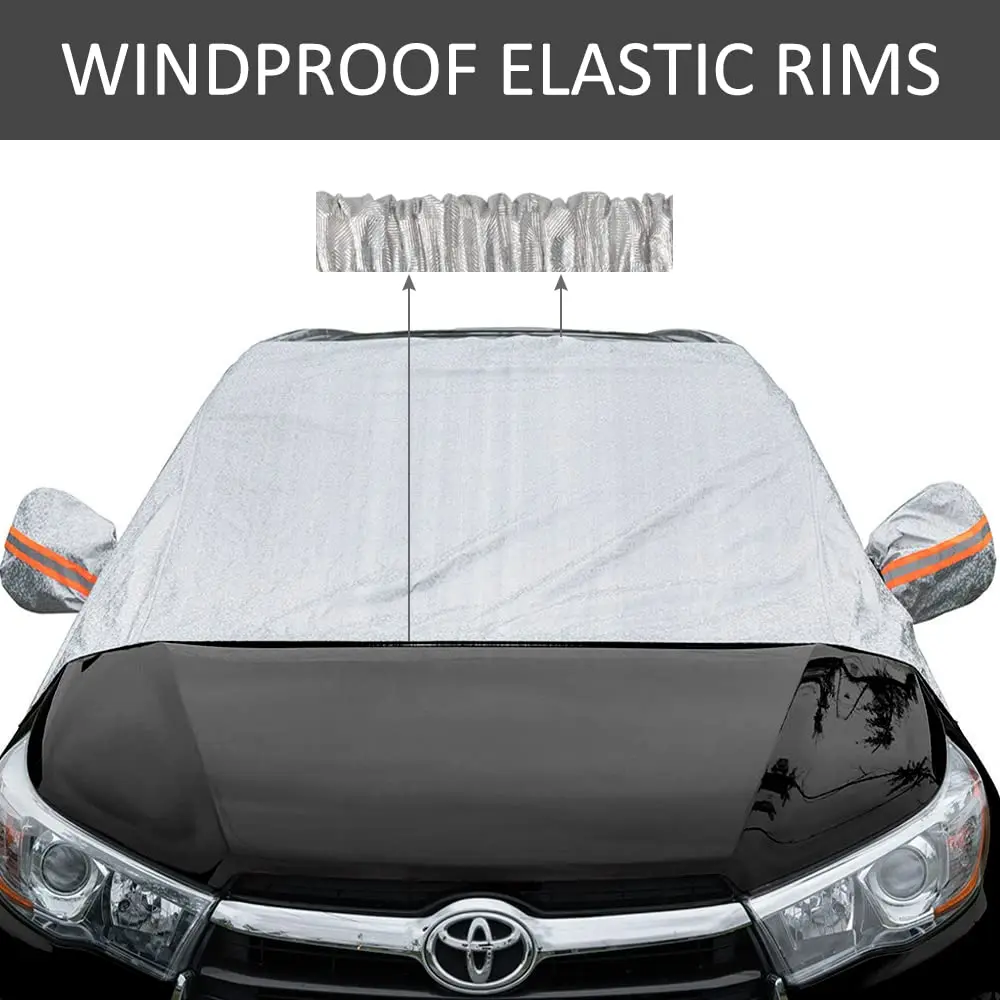 Allseasons Guard Car Front Windscreen Cover Car Windshield Snow Sun Shade Waterproof Protector Cover Universal Automotive Winter