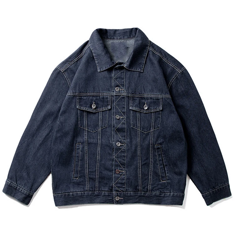 Factory oem wholesale high quality men cotton custom embroidered wash denim jacket