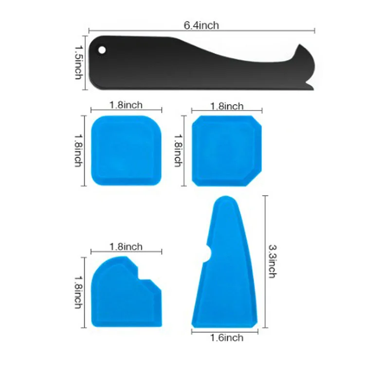 5 Pcs Grout remover Silicone Caulking Finisher Tool Kit Caulking tool Sealant Finishing Tool Grout Scraper for Kitchen Bathroom
