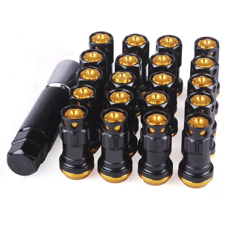 R40 Racing Tuner M12 x 1.5MM M12 x 1.25MM Black Gunmetal JDM Extended Dust Steel Lug Nuts