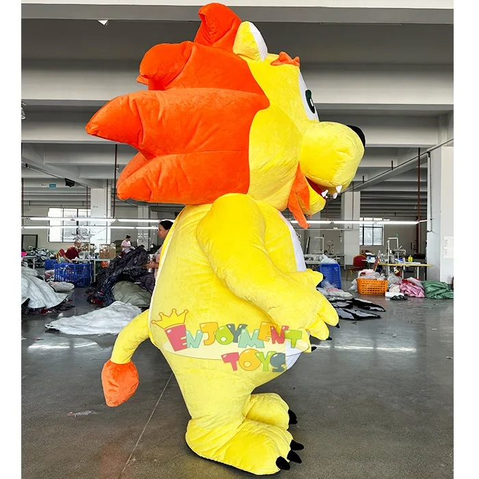 Customized Inflatable Yellow Lion Mascot Costume Stage Performance Shopping Mall Event Party Adult Size Costume