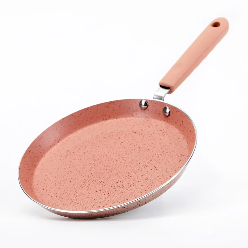 Chinese suppliers family use safely pink color non stick cookware set with handle