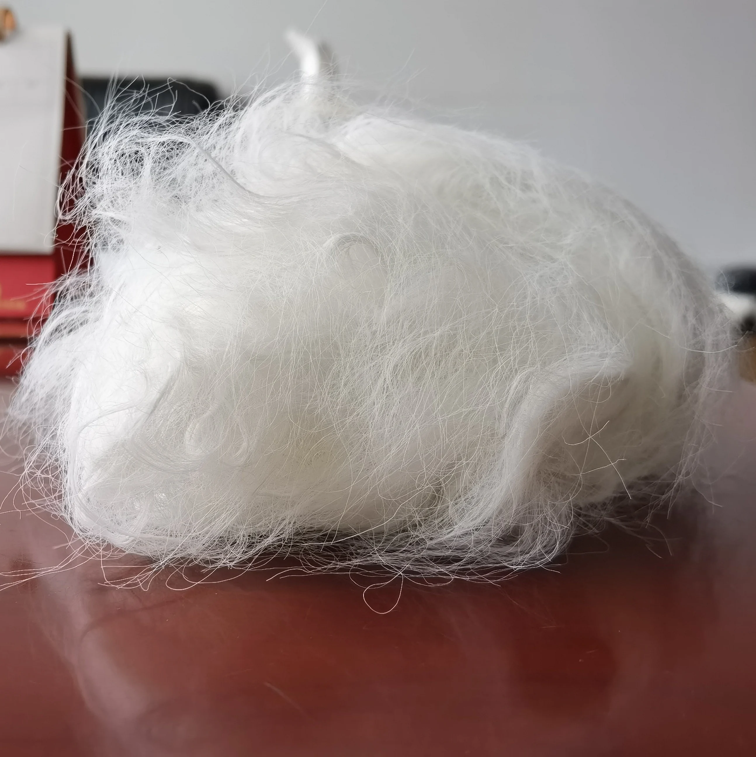 High quality Nylon fiber, angora type nylon  fiber, virgin white nylon fiber/7D*102mm for  Angora wool top