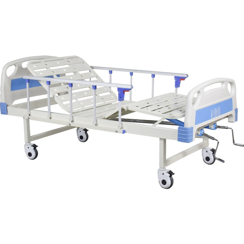 Medical furniture Cheap price manual 2 cranks 2 functions bed hospital