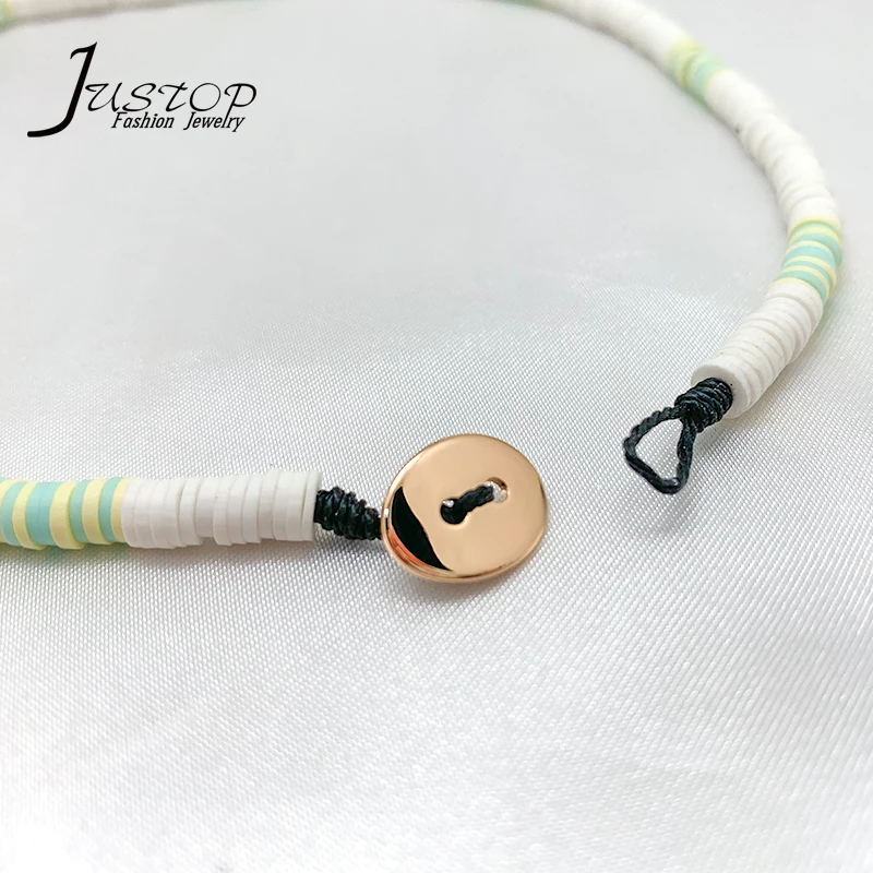 Модное ожерелье из белой полимерной глины для девочек