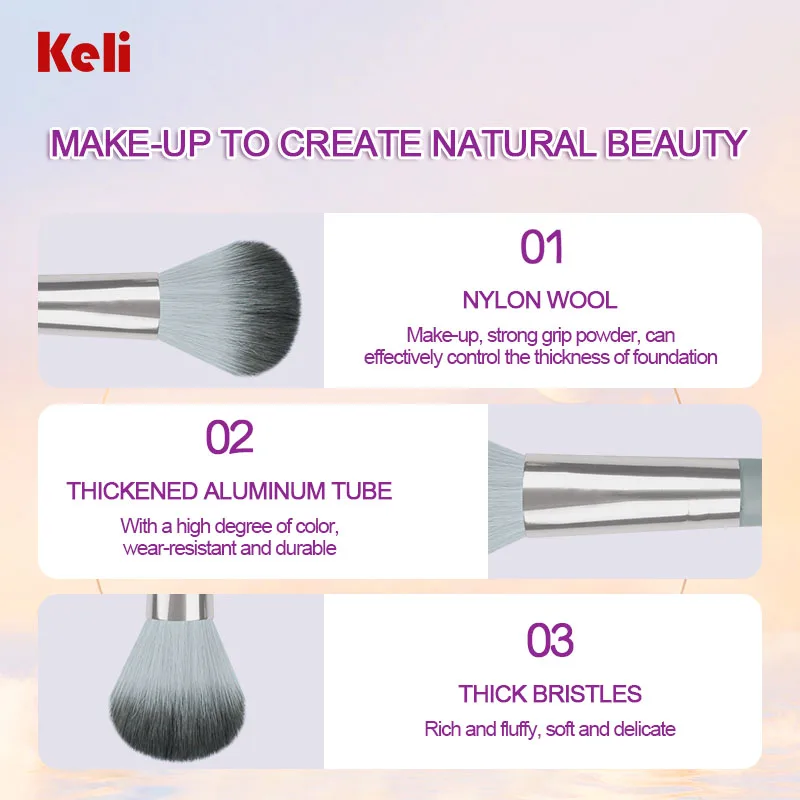 China Manufacturer Custom Logo Most Popular Multifunctional Makeup Brush Set