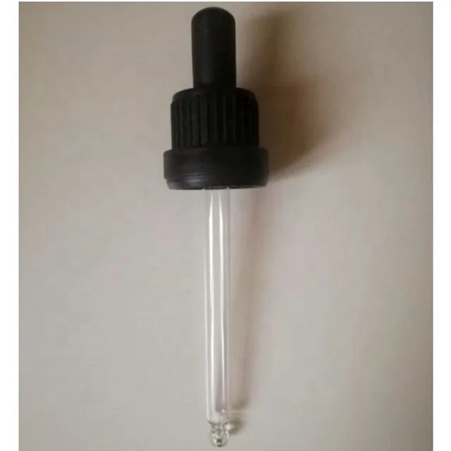 glass dropper bottle tamper evident 18/410 dropper cap